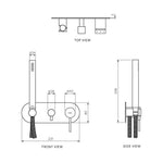 Play II Wall Mixer with 3-Way Diverter and Handshower