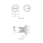Remote Twin Button Set for PA111/PA121 in Brushed Chrome
