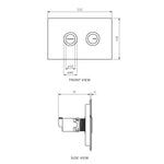 Twin Button Set on Metal Plate for PA111/PA121
