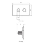 Twin Button Set on Metal Plate for PA136/PA141 (low level cisterns)