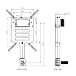 Incasso Front Flush Concealed Cistern With Adjustable Flush Pipe