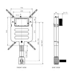 Incasso Front Flush Concealed Cistern Adjustable Flush Pipe