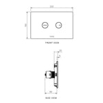 L'Hotel Twin Button Set on Metal Plate