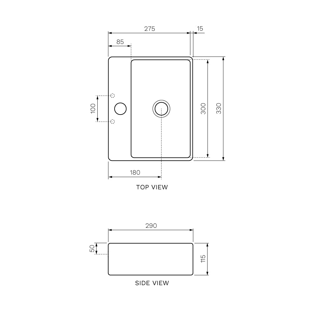 Powder Room Wall Basin - Basins