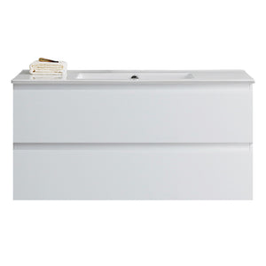 Pure Bianco II 1000 Wall Cabinet With Ceramic Top