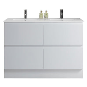 Pure Bianco 1200 Floor Cabinet with Double Ceramic Top