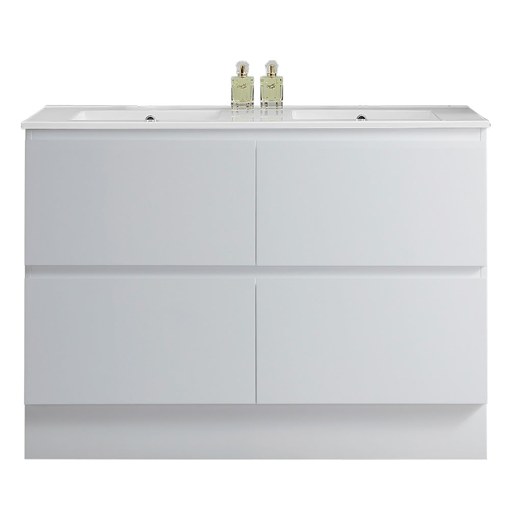 Pure Bianco II 1200 Floor Cabinet with Double Ceramic Top