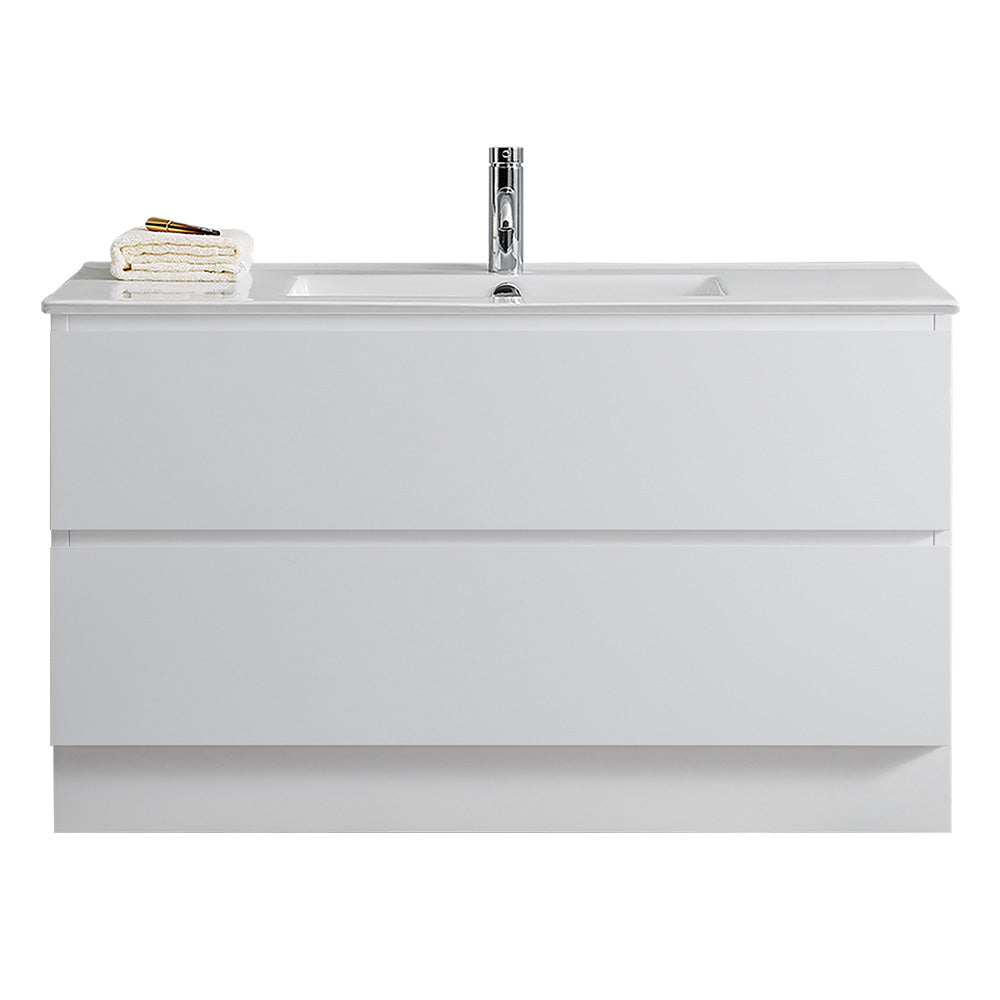 Pure Bianco Slim 1000 Floor Cabinet 2 Drawer with Ceramic Top