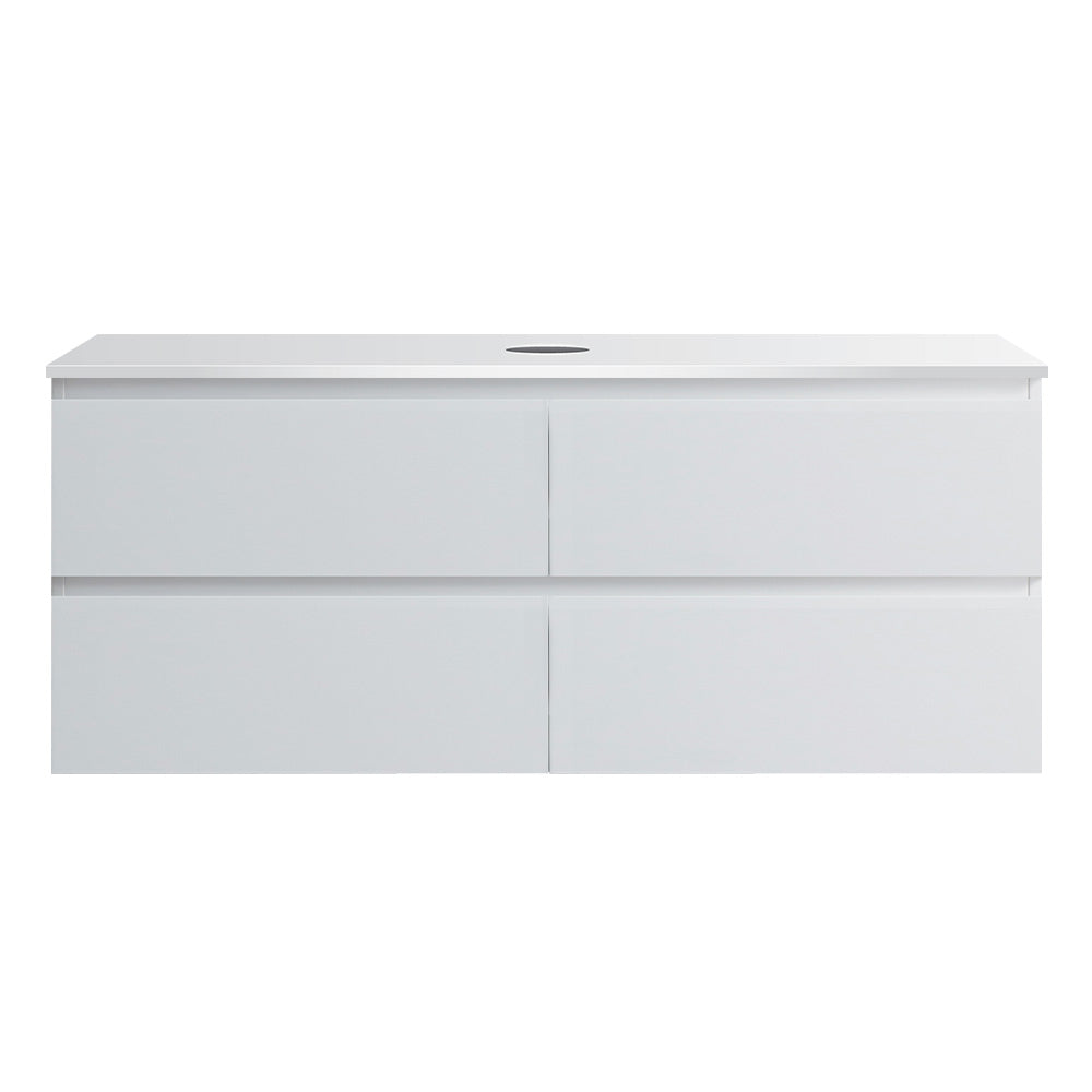 Pure Bianco 1200 Wall Cabinet with Crystal Top