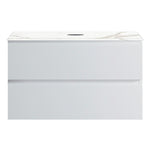 Pure Bianco 800 Wall Cabinet with Jazz Bianco Marble Top O'gee Edge