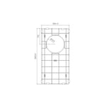Quadro Sink Protector 195x390mm (1/2 Bowl)
