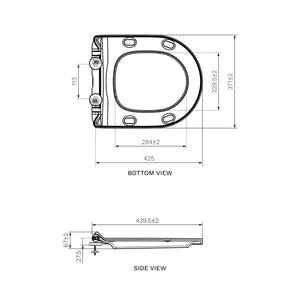 Slim Soft Close Seat (Lift off Hinge)