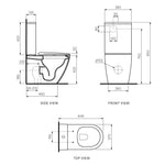Ellisse II Wall Faced Suite Rimless (including Moda Soft Close Seat)