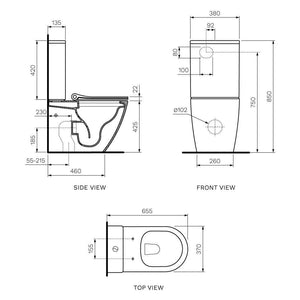 Ellisse II Wall Faced Suite Rimless (including Pressalit Seat) - Toilets