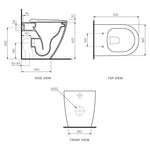 Ellisse II Wall Faced Pan Rimless (including Moda Soft Close Seat)