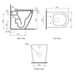 Ellisse II Wall Faced Pan Rimless (including Pressalit Seat)