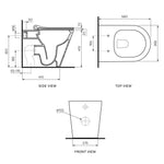 Linfa Wall Faced Pan Rimless (including Pressalit Seat)