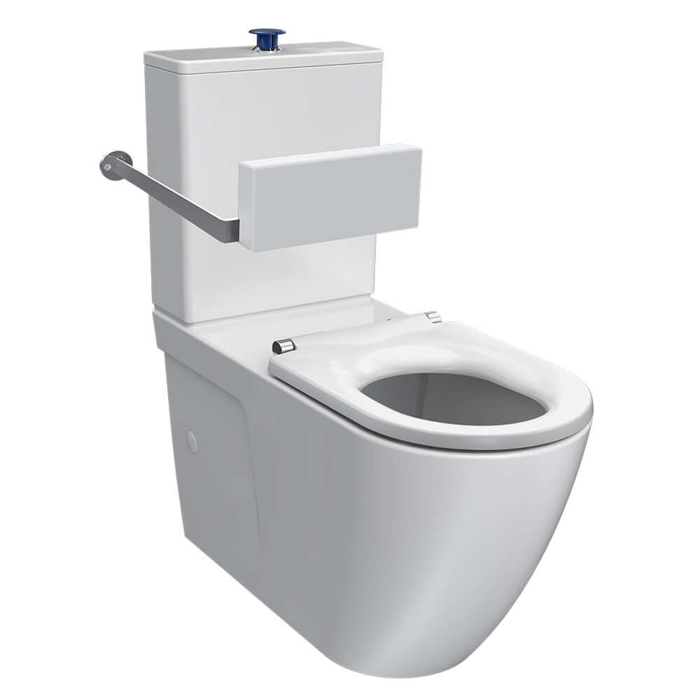 Ellisse II Accessible Wall Faced Suite Rimless (Including White Seat and Envy Back Rest) - Toilets