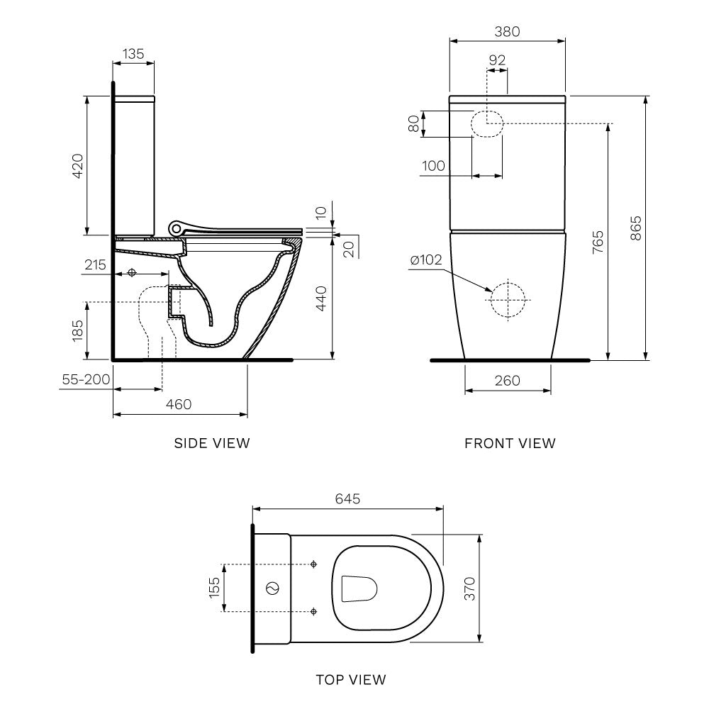Ellisse II Ambulant Suite Rimless (Including Pressalit Seat)