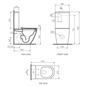 Ellisse II Ambulant Suite Rimless (Including Pressalit Seat)