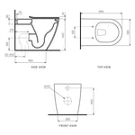 Ellisse II Ambulant Wall Faced Pan Rimless with Soft Close Seat
