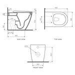 Ellisse II Ambulant Wall Faced Pan Rimless (including Moda Soft Close Seat)