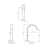 Quadro Curved Basin/Bath Spout