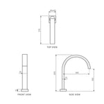 Quadro Curved Basin/Bath Swivel Spout