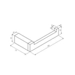 Quadro Toilet Roll Holder Right