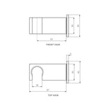 Quadro Shower Connector with Bracket