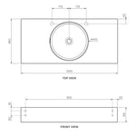 Rotondo 1000 Basin Left Hand Tap Hole with Overflow