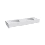 Rotondo 1500 Double Basin Inner Bench Tap Holes with Overflow