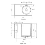 Rotondo 470 Basin Deep Right Hand Bowl with Overflow