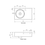 Rotondo 470 Basin Left Hand Bowl with Overflow - Bathroom Furniture