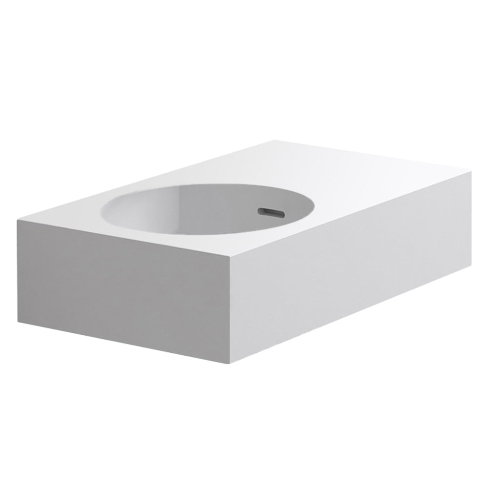 Rotondo 470 Basin Left Hand Bowl with Overflow - Bathroom Furniture