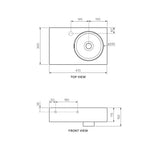 Rotondo 470 Basin Right Hand Bowl with Overflow