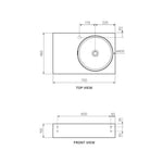 Rotondo 700 Basin Right Hand Bowl with Overflow