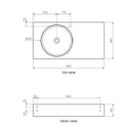 Rotondo 900 Basin Left Hand Bowl with Overflow