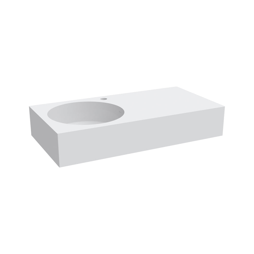 Rotondo 900 Basin Left Hand Bowl with Overflow