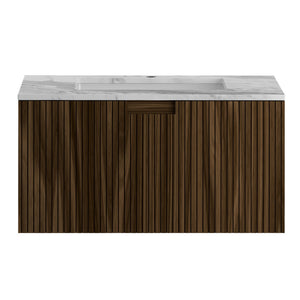 Riga 800 Wall Cabinet with Marble Top - Vanity Cabinets
