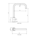 Stella Square Basin Swivel Spout