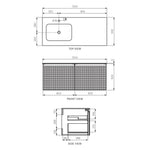 Skin 1200 Wall Cabinet Filo Mercurio Left Bowl Top