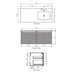 Skin 1200 Wall Cabinet Filo Ghisa Right Bowl Top
