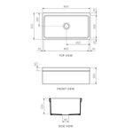 Veneto Single Bowl Sink 900mm