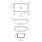 Cornice Single Bowl Sink 840mm - Sink