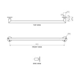 Stella Sliding Grab Rail Straight 900mm