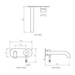 Tondo II Wall Mixer with 190mm Spout on Elliptical Plate