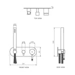 Tondo II Wall Mixer with 3-Way Diverter and Handshower