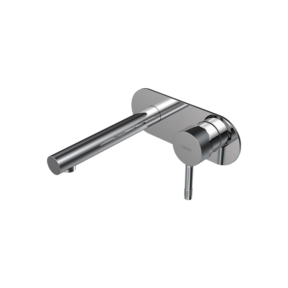 Tondo II Wall Mixer with 160mm Straight Spout on Elliptical Plate - Bathroom Tapware