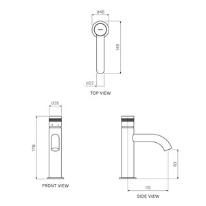 Todo II Basin Mixer with Curved Spout